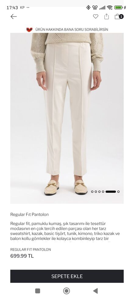 Krem Pantolon