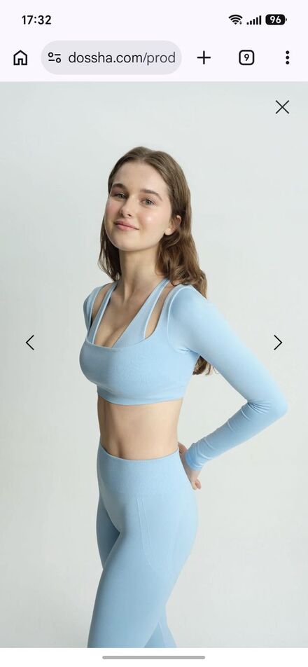 BABY BLUE CROP xs-s