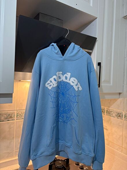 Sp5der Rhinestone Taşlı Hoodie Sweatshir