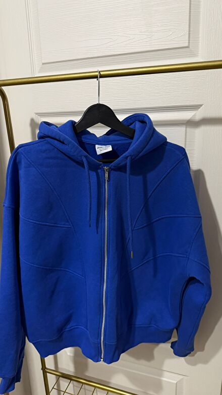 Kapüşonlu Fermuarlı Sweatshirt