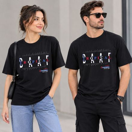 Unisex Siyah T-Shirt