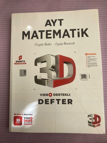 3D AYT Matematik Video Destekli Defter