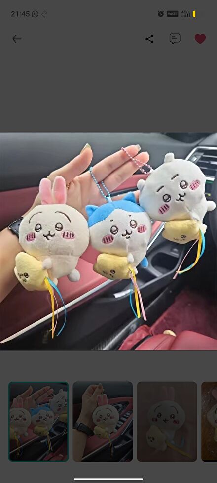 Chiikawa Karakterleri Peluş Anahtarlık