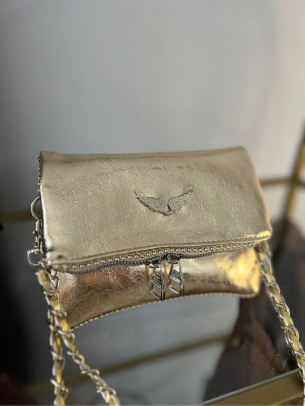 Zadig voltaire mini gold çanta