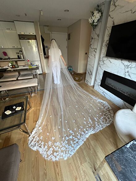 Vakko Wedding Uzun Gelin Duvağı
