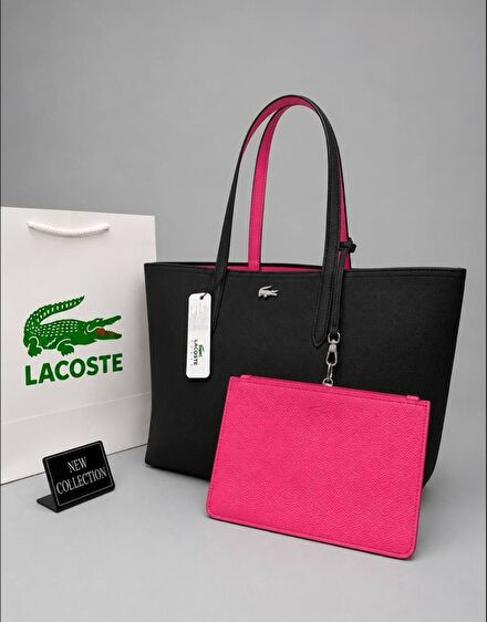 Lacoste L12. 12 Siyah Tote Çanta