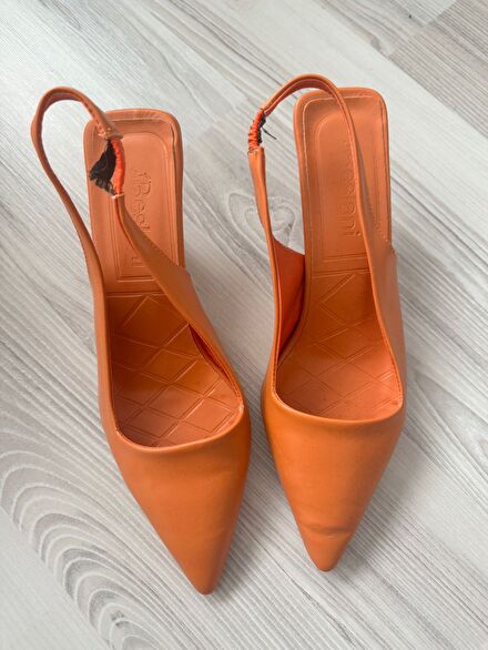 Turuncu Stiletto Ayakkabı