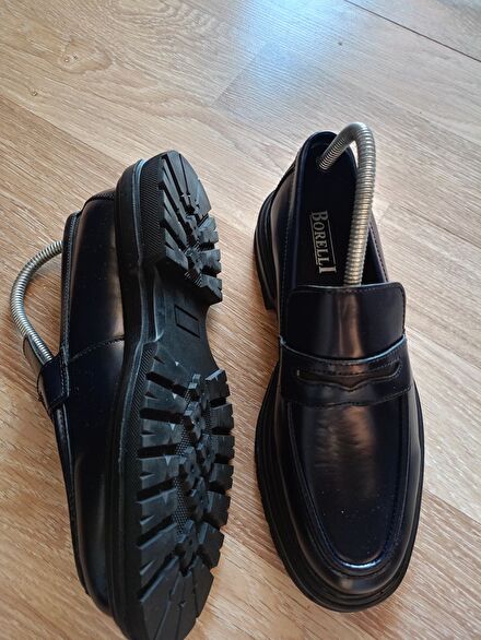 LACİVERT HAKİKİ DERİ OXFORD 45 NUMARA