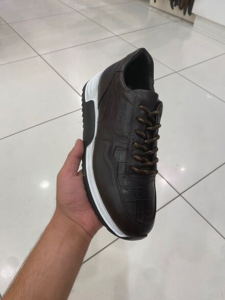 Erkek hakiki deri sneaker