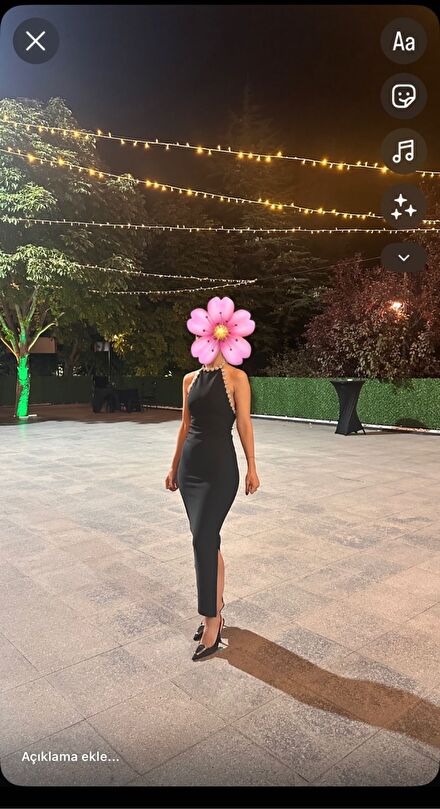 New Arrıvals Siyah Gece Elbisesi