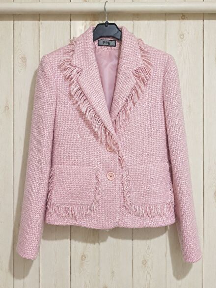 TÜVİT CEKET BLAZER pembe