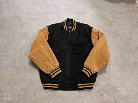 🔥 Vintage Kolej Deri Ceket 🖤🤎