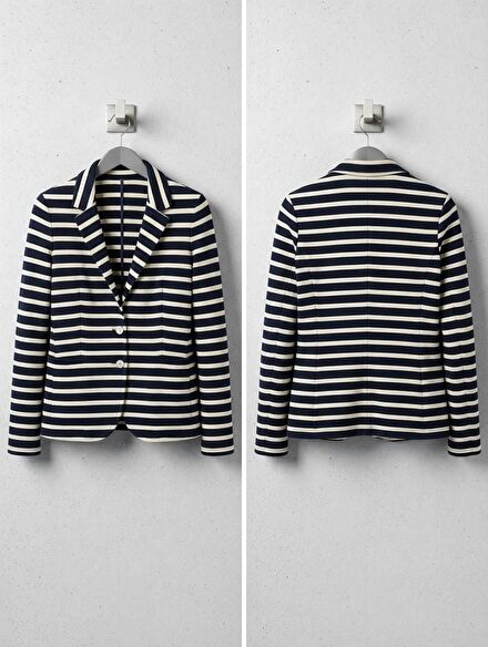 Şık ve kullanışlı Çizgili Blazer Ceket