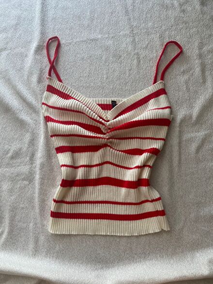 Vintage Çizgili Bluz