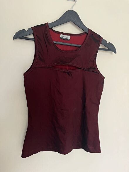 Witchcore Bordo Cut-Out Detaylı Üst