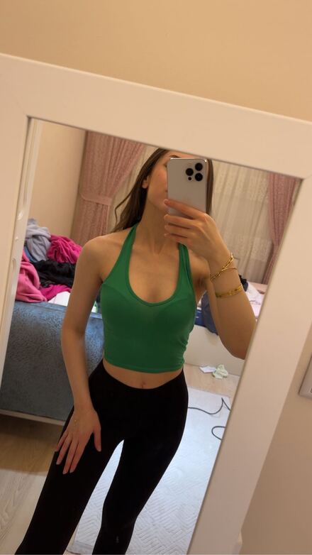 Yeşil Spor Atlet halter yaka h&m hm