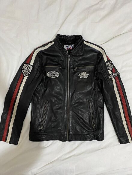 Vintage derimod biker Deri Ceket