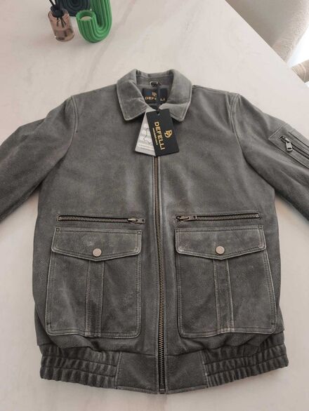 Defelli Gri Erkek Vintage Ceket