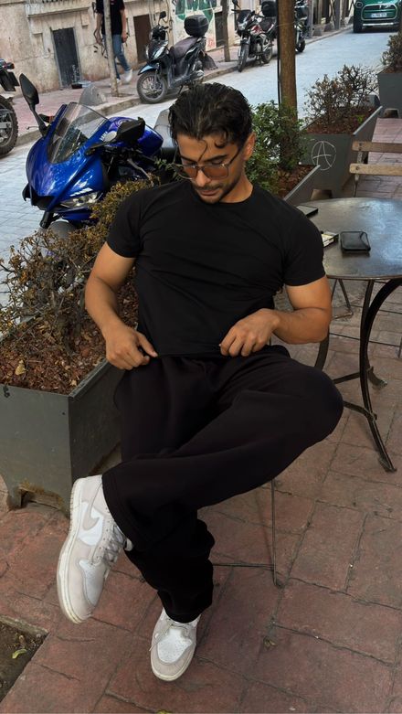 Siyah Spor Eşofman Altı