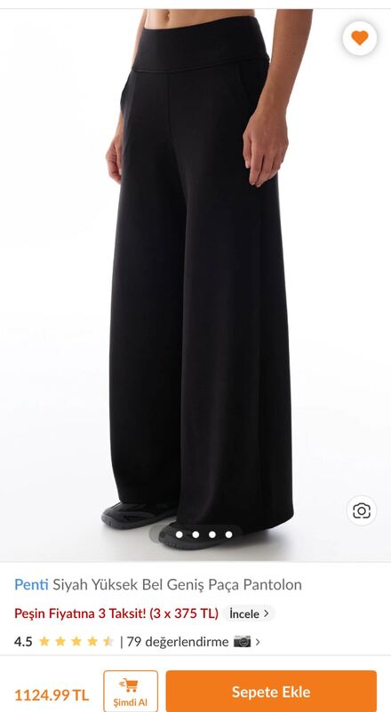 Penti geniş paça pantolon
