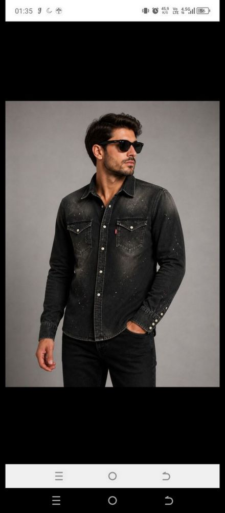 Dsquared2 Siyah Kot Gömlek