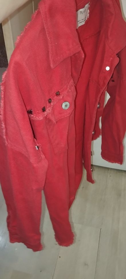 Kırmızı Kot Ceket