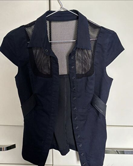 Mavi X Chalayan File Detaylı Gömlek