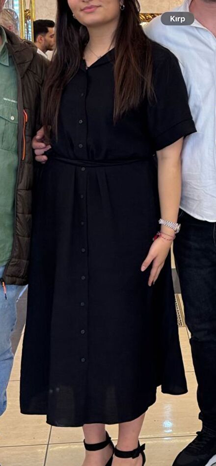 Siyah Midi Elbise