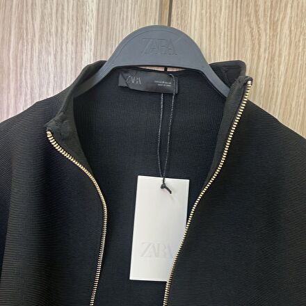 Zara m Siyah Fermuarlı Hırka SON 1