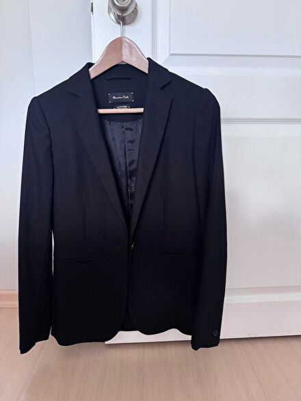 Massimo Dutti Siyah Blazer Ceket pantolo