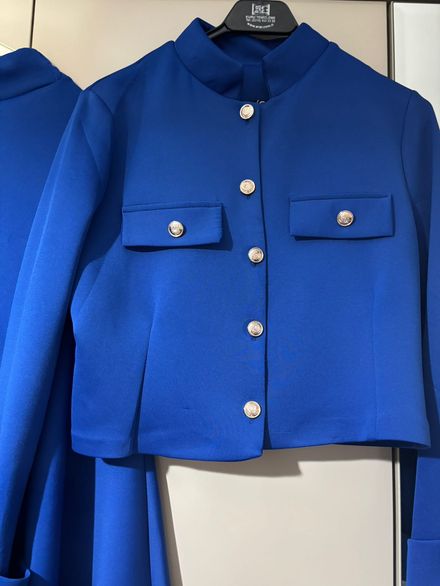 Mavi Blazer Ceket Takım