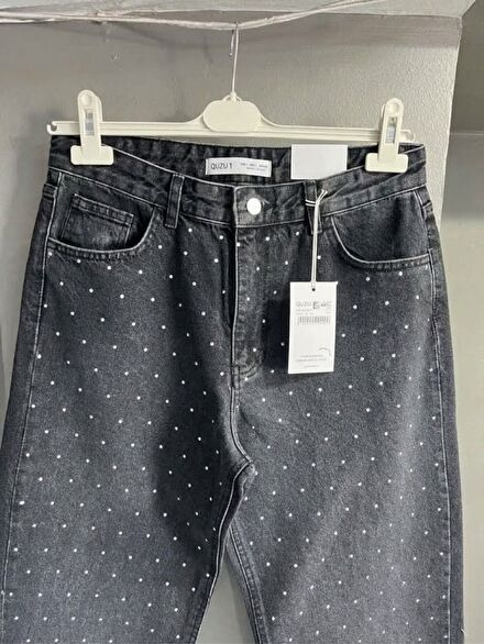TAŞLI WİDE LEG DENİM SIFIR ÜRÜN