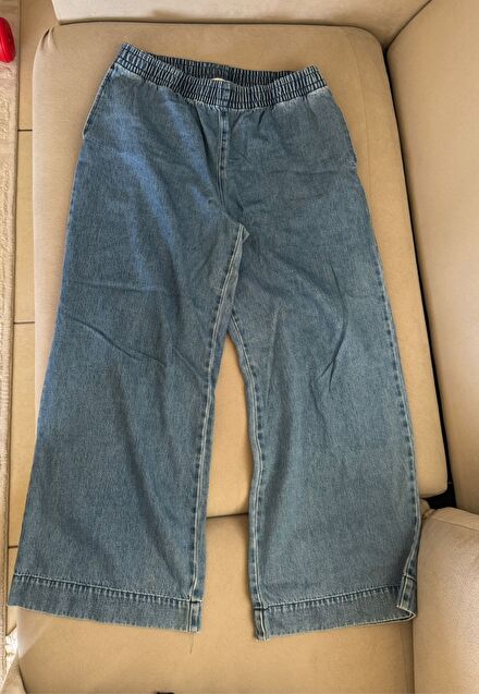 H&M Mavi Geniş Paça Kot Pantolon