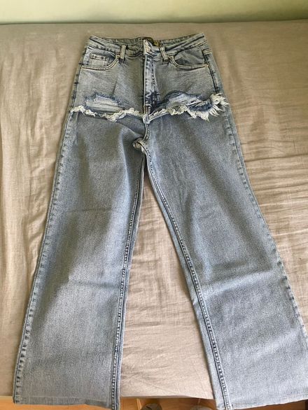 Açık Mavi Yırtık Jeans Pantolon