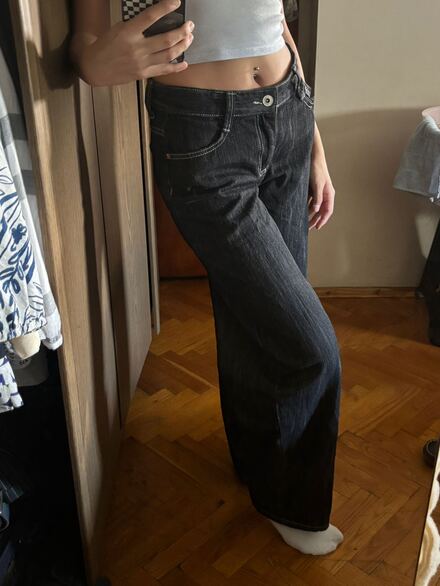 bershka dusuk bel baggy pantolon y2k