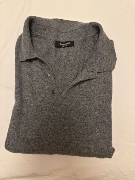 Massimo Dutti Gri Erkek Kazak Kasmir
