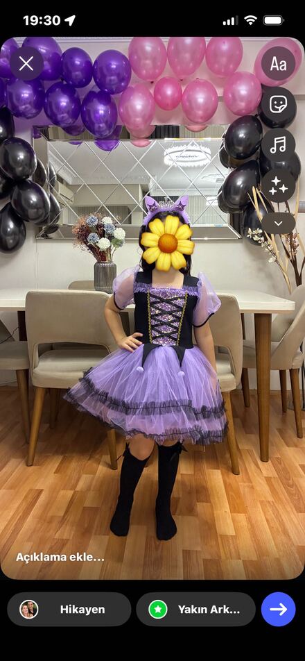 Kuromi çocuk kostüm