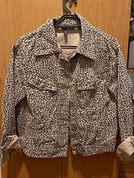 H&M Leopar Desenli Kot Ceket