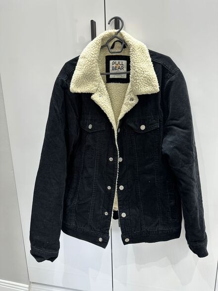 Pull & Bear Siyah Peluş Ceket