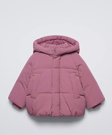 ZARA Su Geçirmez Kapüşonlu Mont