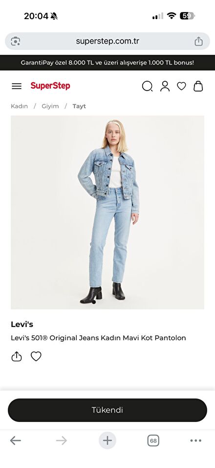 Levi's Mavi Kot Pantolon