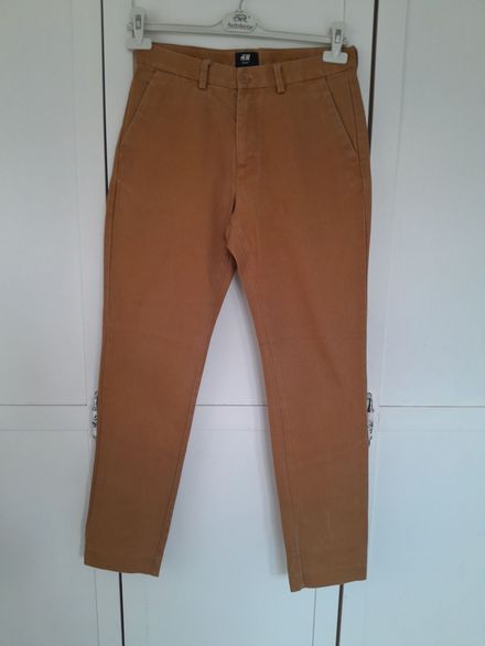 Erkek H&M Slim Fit Keten Pantolon 30 Bed