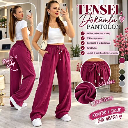💗✨ TENSEL DÖKÜMLÜ RAHAT KALIP PANTOLON