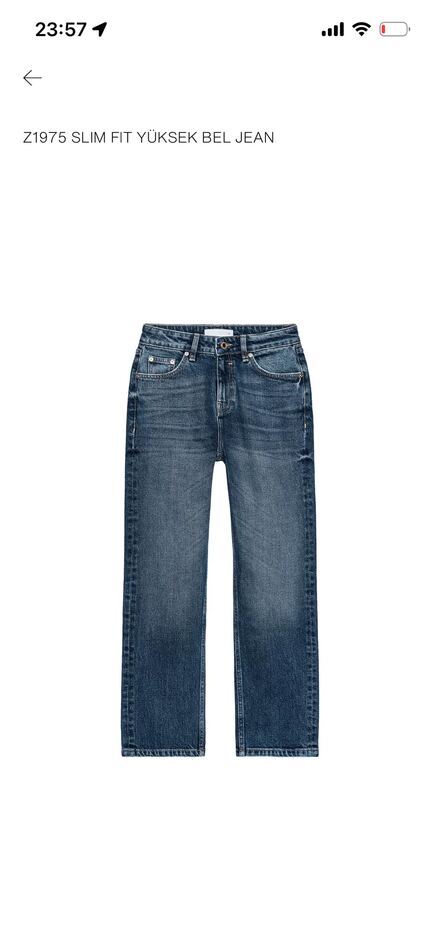 Zara Yüksek Bel Jean Pantolon