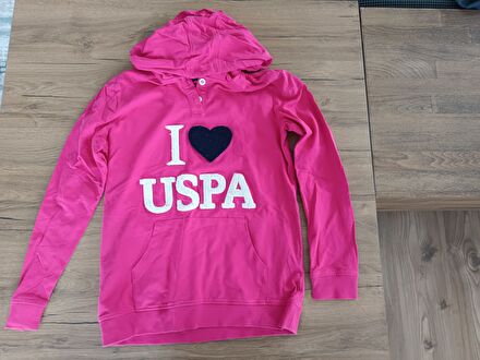 USPA Pembe Kapüşonlu Sweatshirt