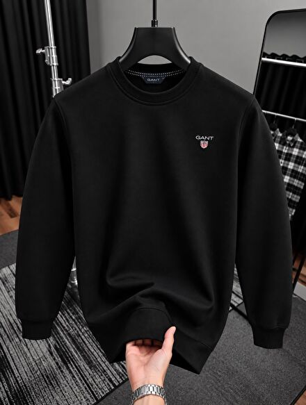 Siyah Erkek Sweatshirt
