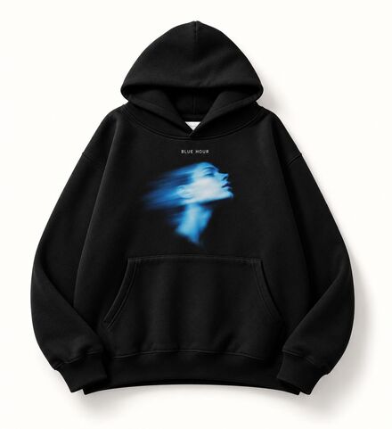Siyah Kapüşonlu Sweatshirt