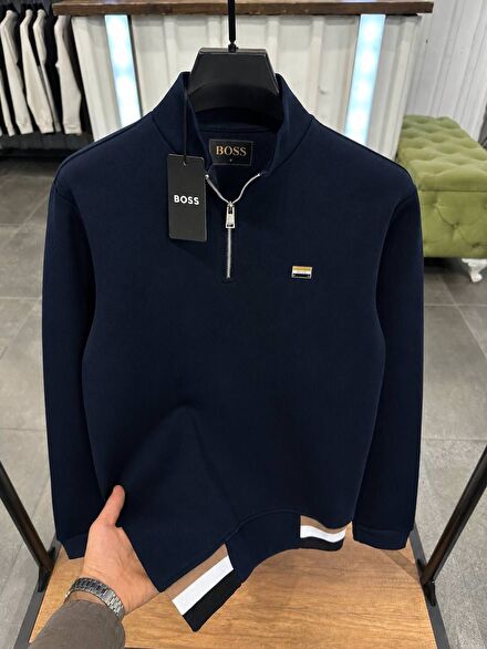 BOSS Fermuarlı Sweatshirt