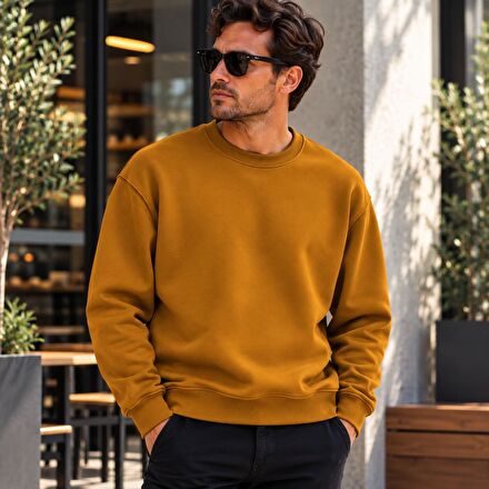 ZARA Hardal Sweatshirt M Beden