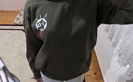 Haki Kapüşonlu Sweatshirt